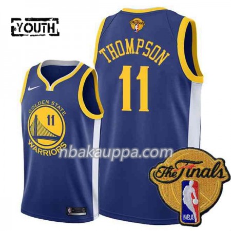 Golden State Warriors Klay Thompson 11 2018 NBA Finals Patch Nike Sininen Pelipaidat Swingman - Lasten